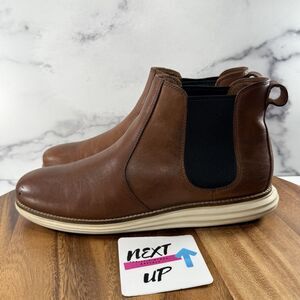 Men’s size 9-Cole Haan Grand.OS Pull On Brown Chelsea Dress Boots Shoes